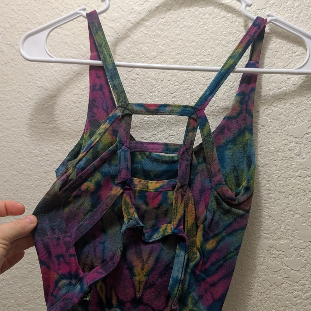Colorful Tie-Dye Strappy Top